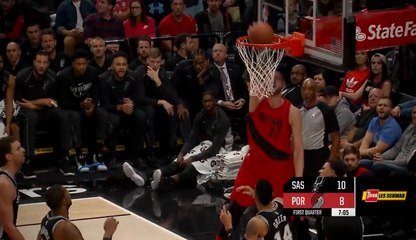 Jusuf Nurkić dva dunka protiv Spursa