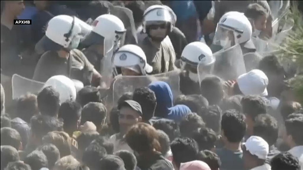 Столкновения мигрантов на острове Лесбос