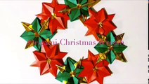 折り紙 クリスマスリース     Origami Christmas Wreath-jZST-x-gYAU