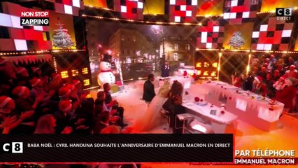 Baba Noël : Cyril Hanouna souhaite l'anniversaire d'Emmanuel Macron en direct (Vidéo)