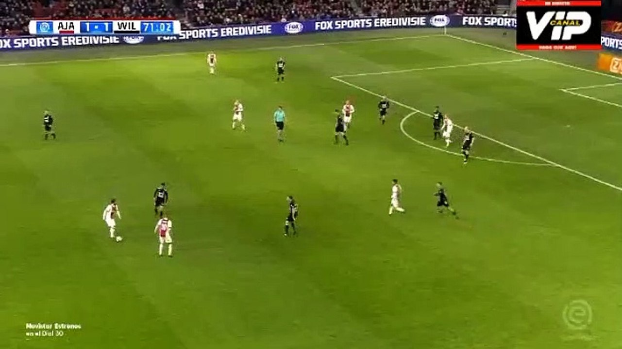 Kasper Dolberg Goal HD - Ajax	2-1 Willem II 24.12.2017