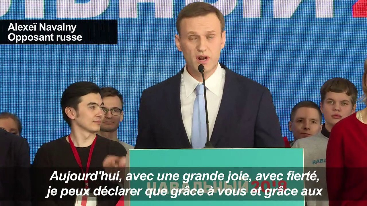 Russie: "Je suis là comme candidat à la présidentielle"(Navalny)