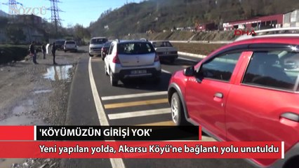 Yeni yol geçti, köyün girişi unutuldu