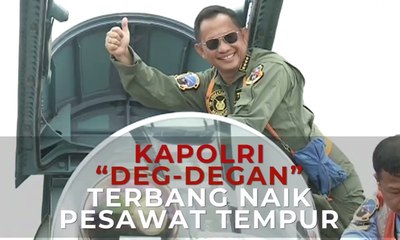 Kapolri "Deg-degan" Jajal Pesawat Tempur