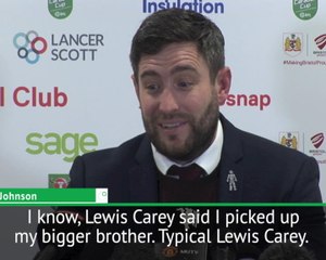 "I picked up my bigger brother!" Johnson jokes about celebrating with ball boy