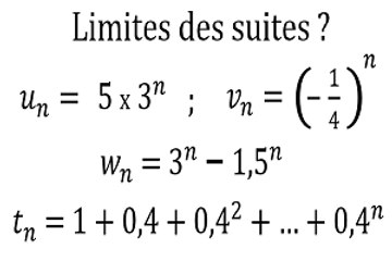 Déterminer la limite d'une suite, notamment dans le cas de q puissance n - 1re