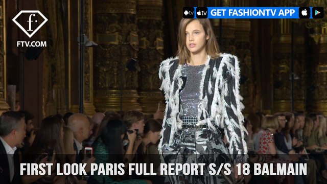 Natalia Vodianova and Natasha Poly Balmain First Look Paris Fashion Week S/S 18| FashionTV | FTV
