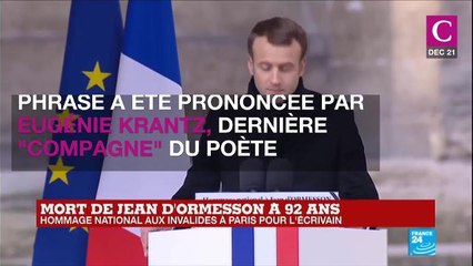 La bourde d'Emmanuel Macron lors de l'hommage  à Jean d'Ormesson