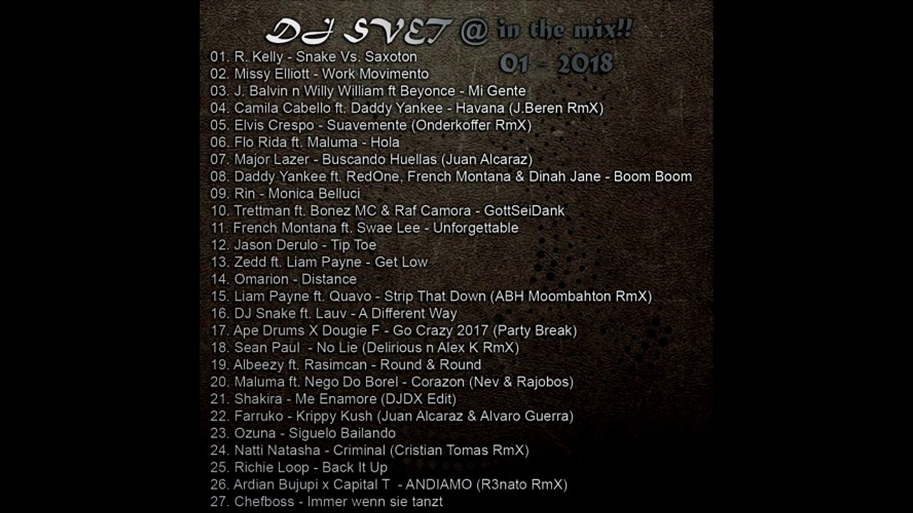 DJ SVET @ in the mix!! 01-2018