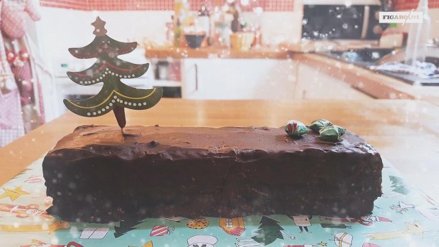 Une bûche de Noël sans four ni micro-ondes