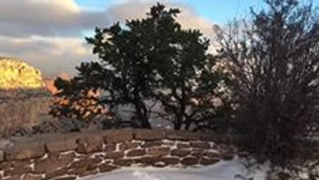 Dusting of Snow Blankets Grand Canyon for First Day of Winter