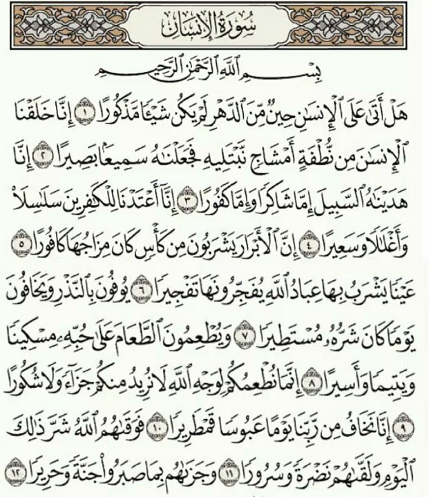 Surah Al-Insaan 1-11 (Urdu Audio Translation)