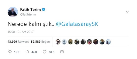 Galatasaray'da 4. Fatih Terim Dönemi