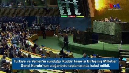 Kudüs Tasarısı BM Genel Kurulu'nda Kabul Edildi