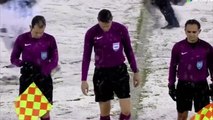 Lamia - Panathinaikos (Greek Cup) was played earlier today despite heavy snowfall