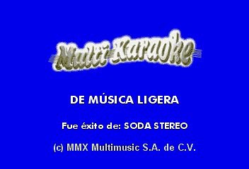 Soda Stereo - De Musica Ligera (Karaoke)