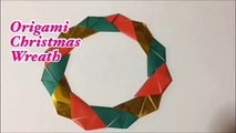折り紙 簡単なクリスマスリース      Origami wreath-PHaXQfjtzKw