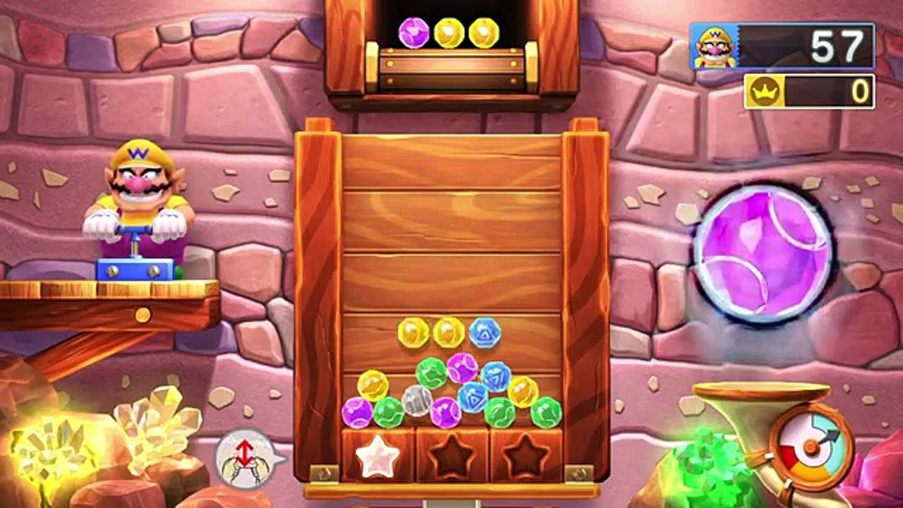 MARIO PARTY 10 ~ BONUS GAMES ~ JEWEL DROP ~ SINGLE PLAYER ~ AS WARIO - NO COMMENTARY