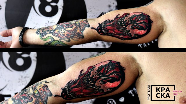 Тату Карнаж Tattoo Carnage Marvel. Тату Школа SOVA-CzRGdSxCgMM