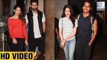 Jhanvi Kapoor Ishaan Khattar and Shahid Kapoor At Tiger Zinda Hai Screening