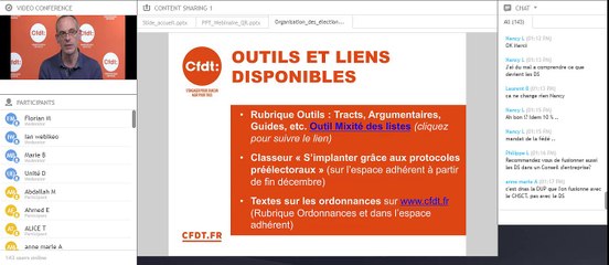 Web conférence #2: Elections et protocoles préélectoraux où la CFDT est déjà implantée
