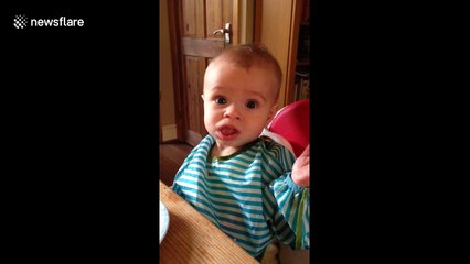 Baby goes through emotional rollercoaster when trying Marmite