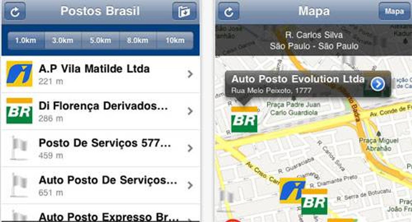 App ajuda você a encontrar o posto de combustível mais perto e mais barato