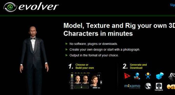 Evolver: Crie seu avatar em 3D