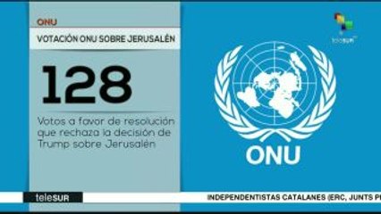 ONU exige a EEUU que revierta su decisión sobre Jerusalén