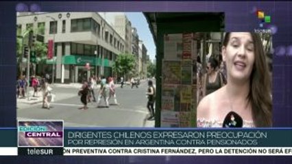 Chile: No+AFP marcha en repudio a represión a jubilados en Argentina