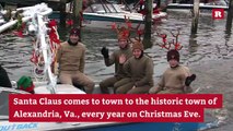 Santa Claus goes water skiing | Rare People
