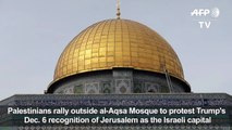 Palestinians protest at Jerusalem's Al Aqsa Mosque compound