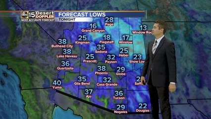 Chilly day ahead for Phoenix area