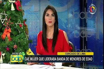 Cercado: detienen a mujer que lideraba banda de menores de edad