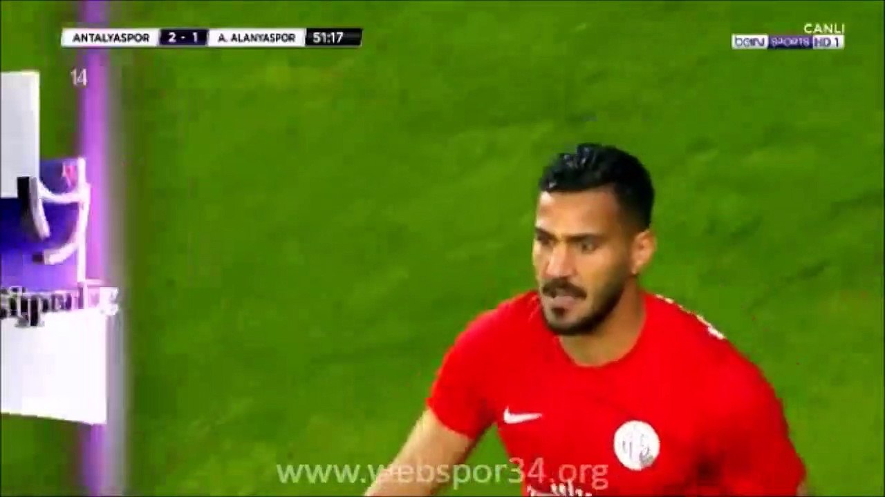 2-1 Deniz Kadah Goal Turkey  Süper Lig - 22.12.2017 Antalyaspor 2-1 Alanyaspor