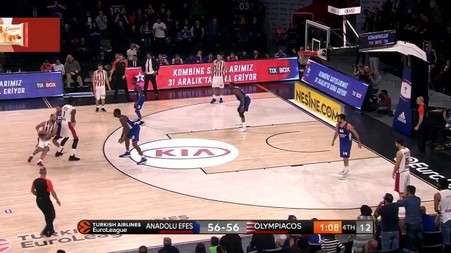 Το ΑΠΙΣΤΕΥΤΟ τρίποντο του Βασίλη Σπανούλη - Αναντολού Εφές vs Ολυμπιακός - 22.12.2017