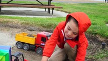 Bruder Construction Trucks for Kids: Unboxing JCB Backhoe - Kid Playing with Toys