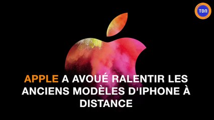 Apple avoue ralentir les anciens iPhone à distance !