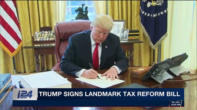 i24NEWS DESK | Trump signs landmark tax reform bill | Friday, December 22nd 2017