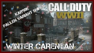 winter carentan call of duty ww2 kar98k fallen variant hardpoint sniper gameplay