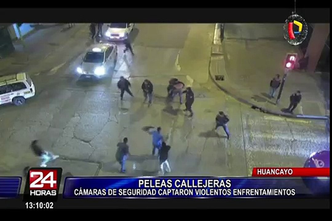 Huancayo: cámaras registran violentas peleas callejeras