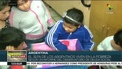 Argentina: regresa desempleo y hambre; 31.5% vive en la pobreza