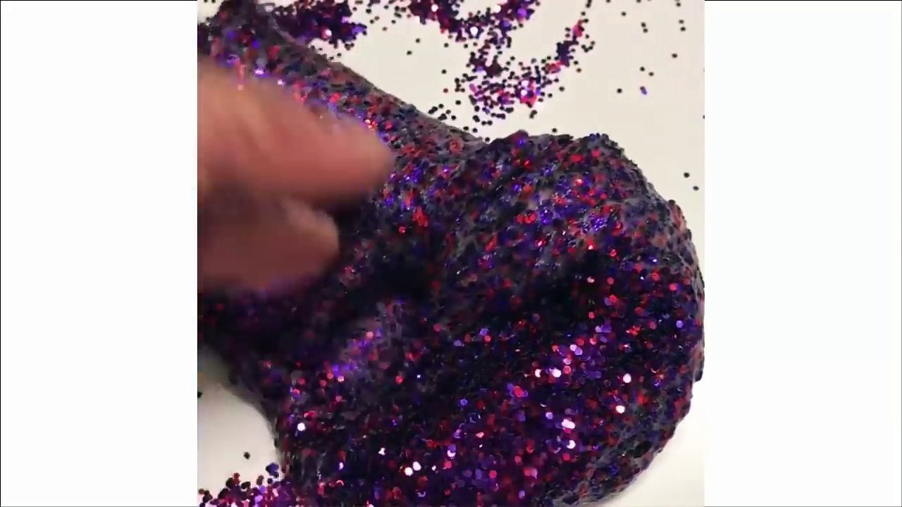 GLITTER SLIME MAKING #4 - Most Satisfying Slime ASMR Video Compilation !!-Ric_7n9x6g8