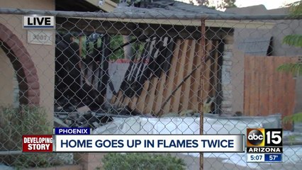 Fire reignites at north Phoenix home