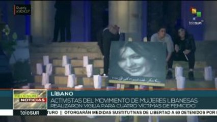 Beirut: realizan vigilia para condenar feminicidios