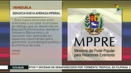 Venezuela denuncia amenaza a su soberanía por parte de EE.UU. y Canadá
