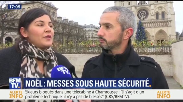Une messe de Noël sous haute sécurité à la cathédrale Notre-Dame à Paris