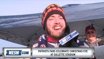Patriots Fans Celebrate Christmas Eve At Gillette