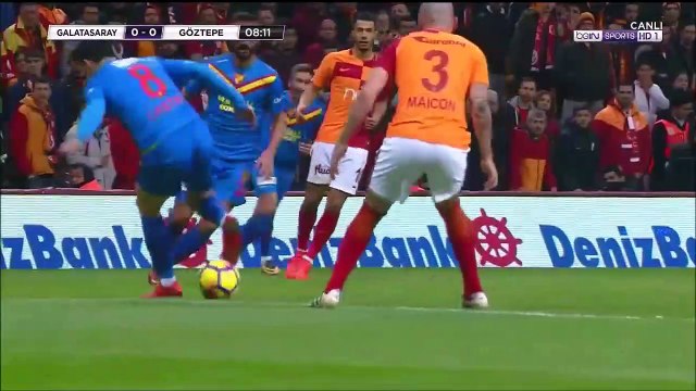 0-1 Adis Jahović Penalty Goal Turkey Süper Lig - 24.12.2017 Galatasaray SK 0-1 Göztepe Izmir