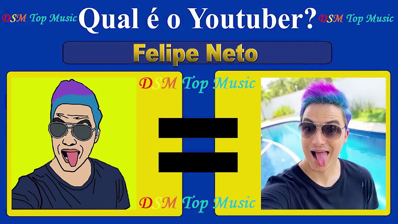DESAFIO: Qual é o Youtuber? Pelo Desenho (Cartoon) (Felipe Neto, ...)